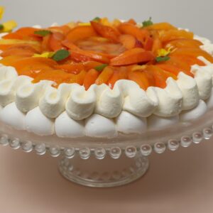Pavlova pêche-abricot 8 pers