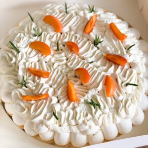Pavlova pêche-abricot 8 pers